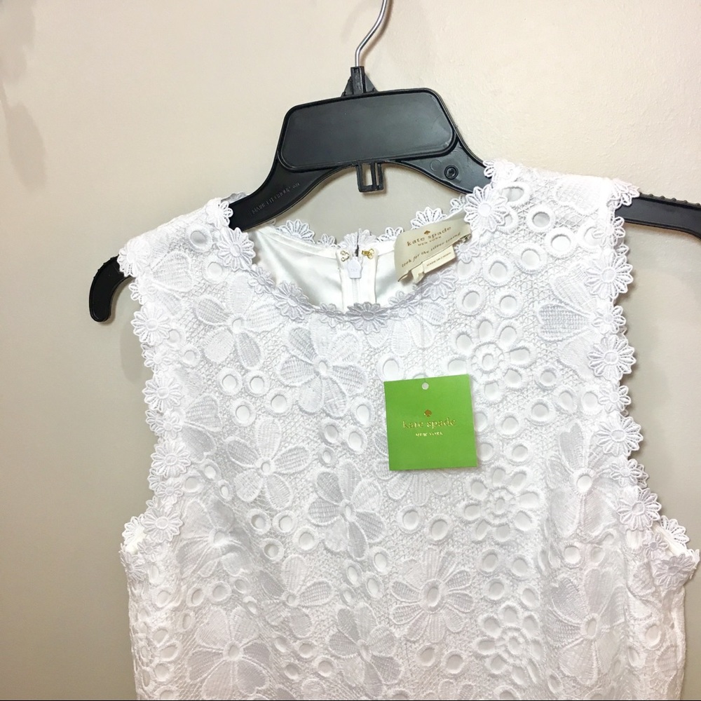 Kate Spade ♠️ white Shift Dress sz 8 ⭐️NWT - Picture 4 of 9